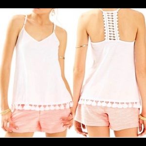 Lilly Pulitzer Nya Tank in resort white. NWT.